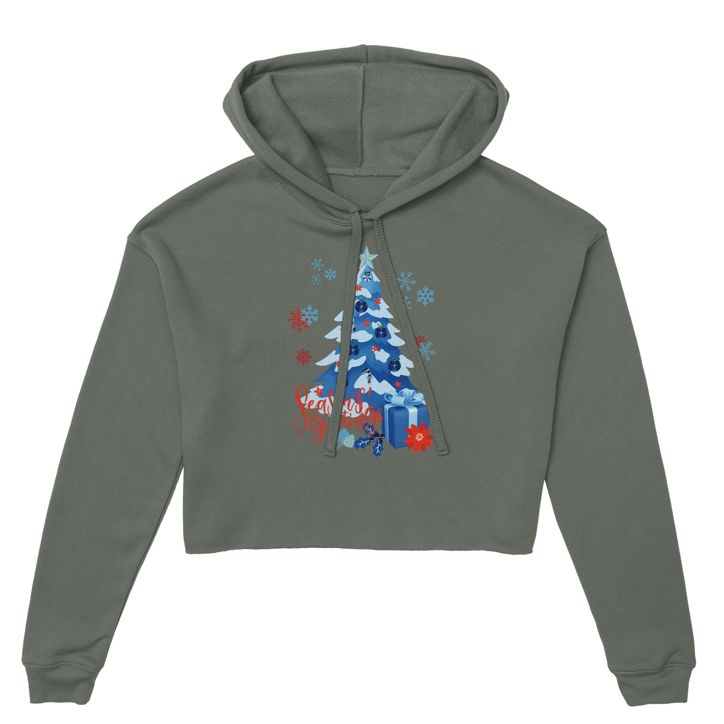 Season's Greetings crop hoodie