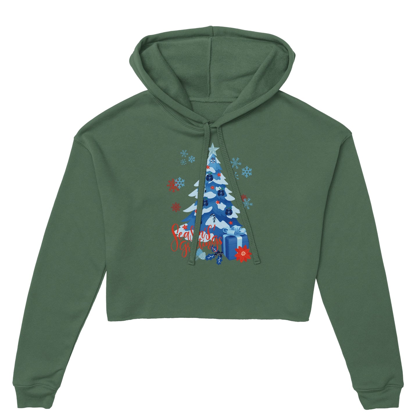 Season's Greetings crop hoodie