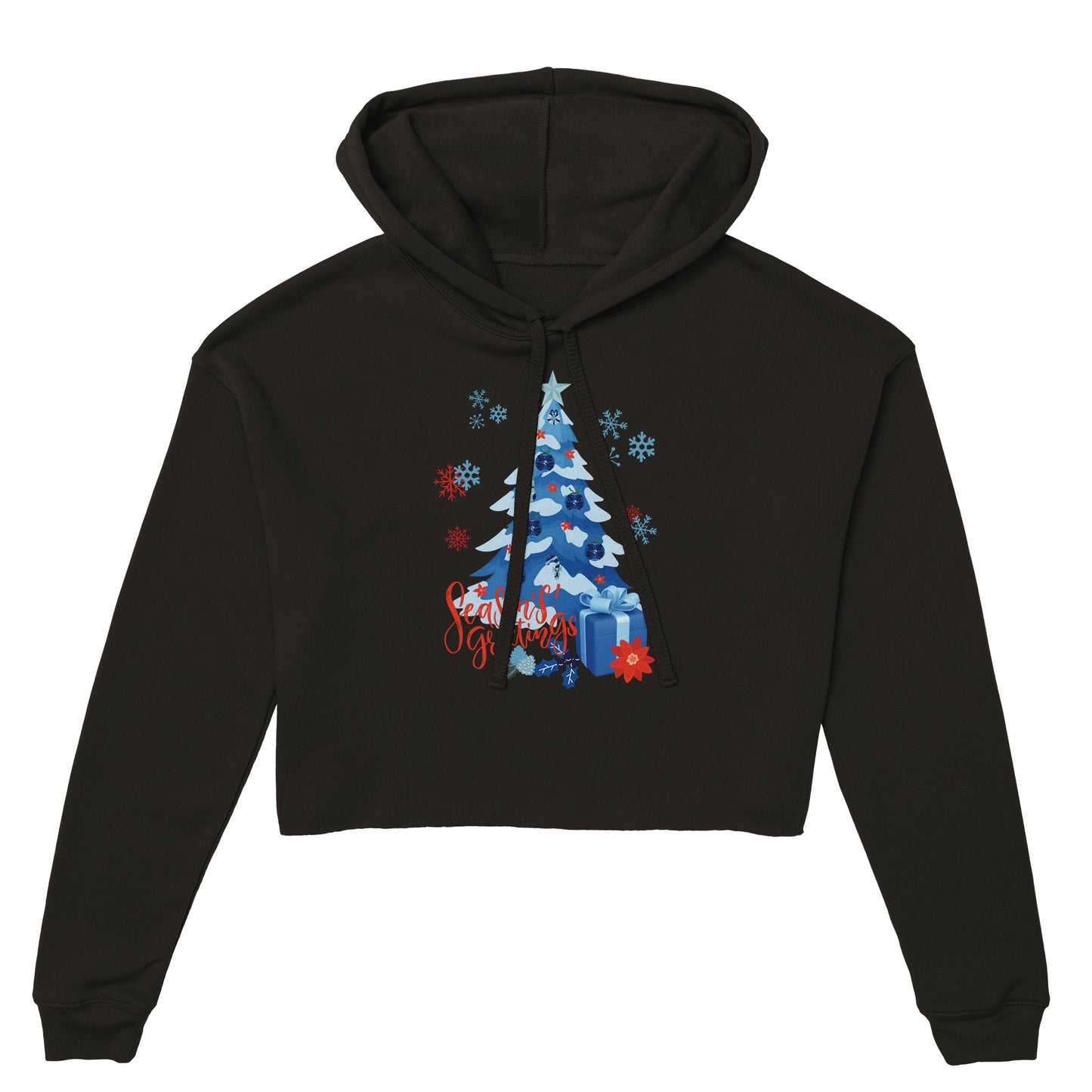 Season's Greetings crop hoodie