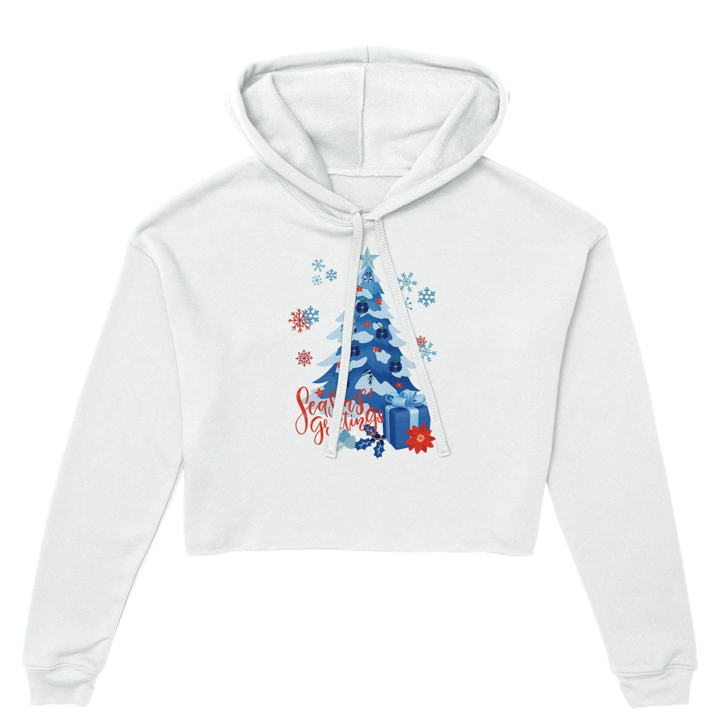 Season's Greetings crop hoodie