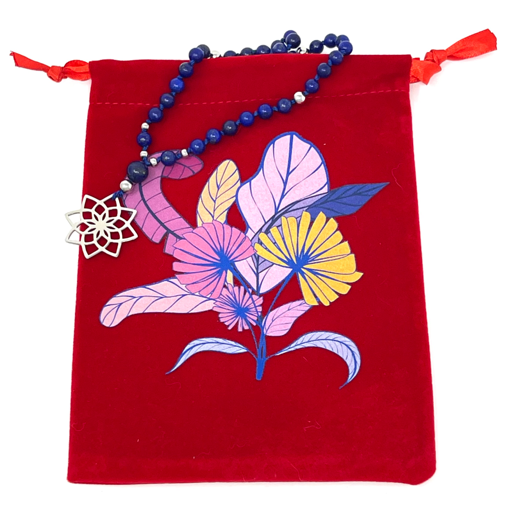 Pink Leaves pouch bag