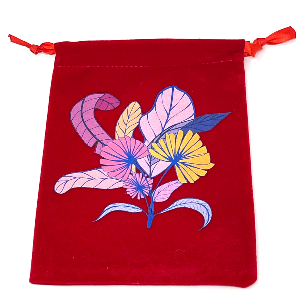 Pink Leaves pouch bag