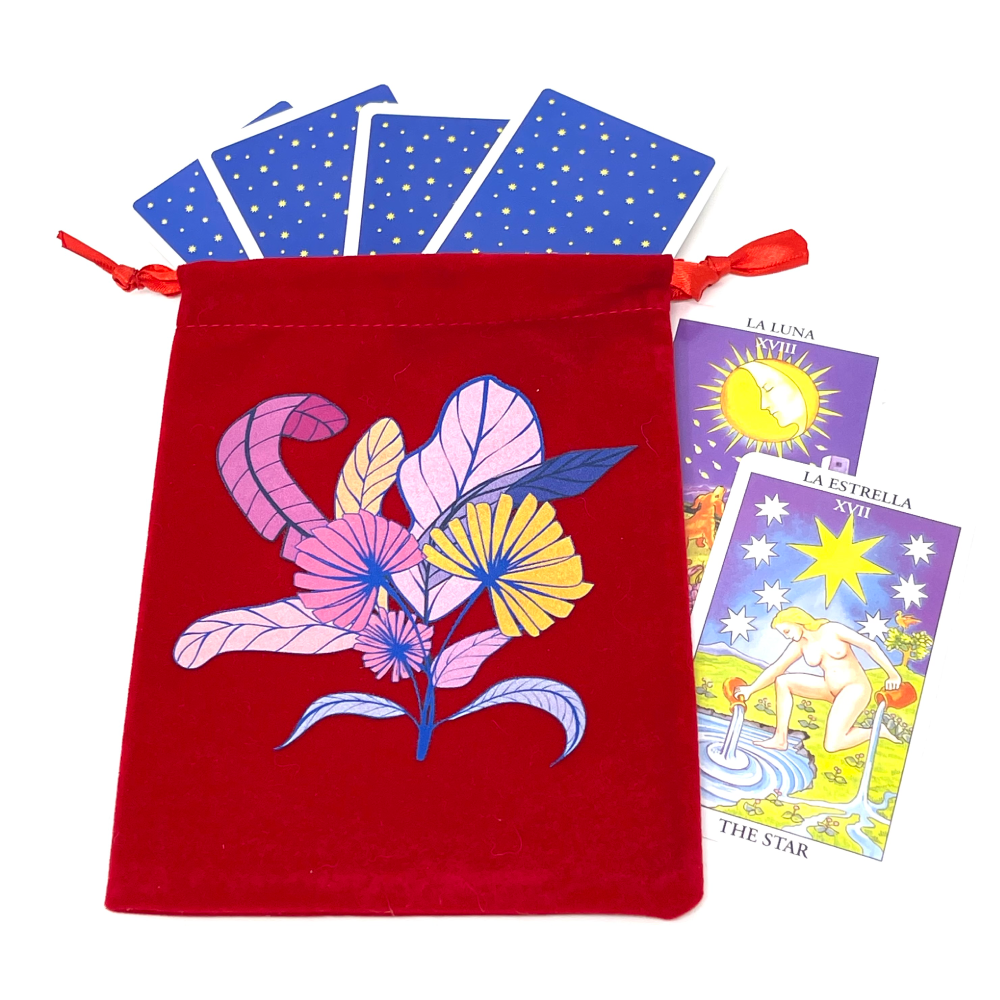 Pink Leaves pouch bag