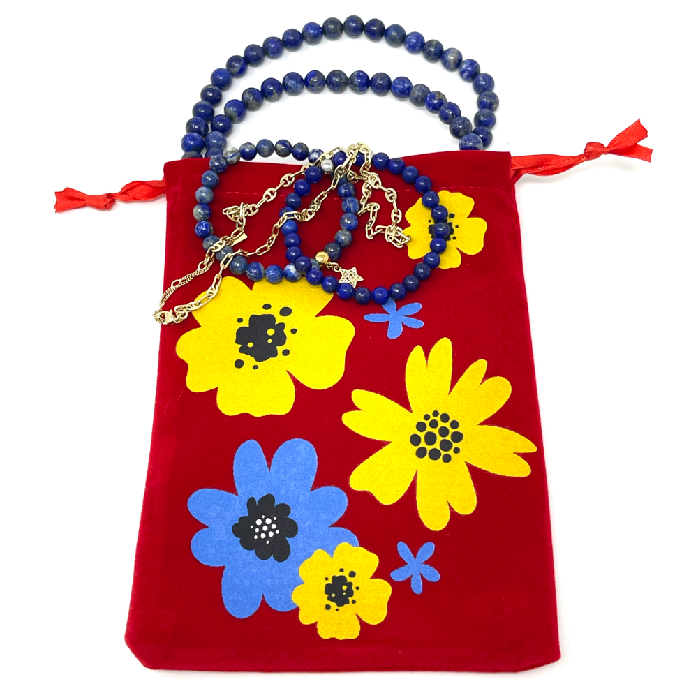 Flowers pouch bag