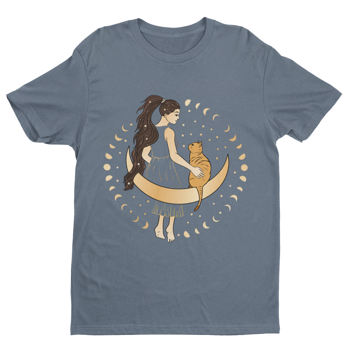 Woman and the moon