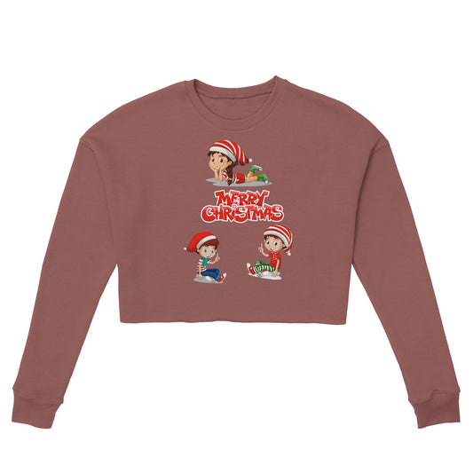 Merry Xmas crop Sweatshirt