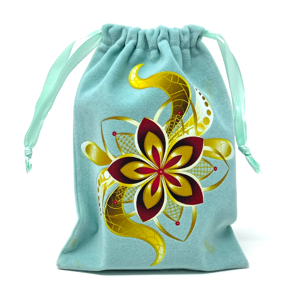 Gold flower pouch bag