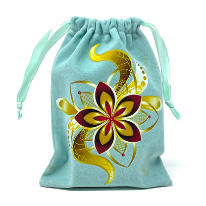 Gold flower pouch bag