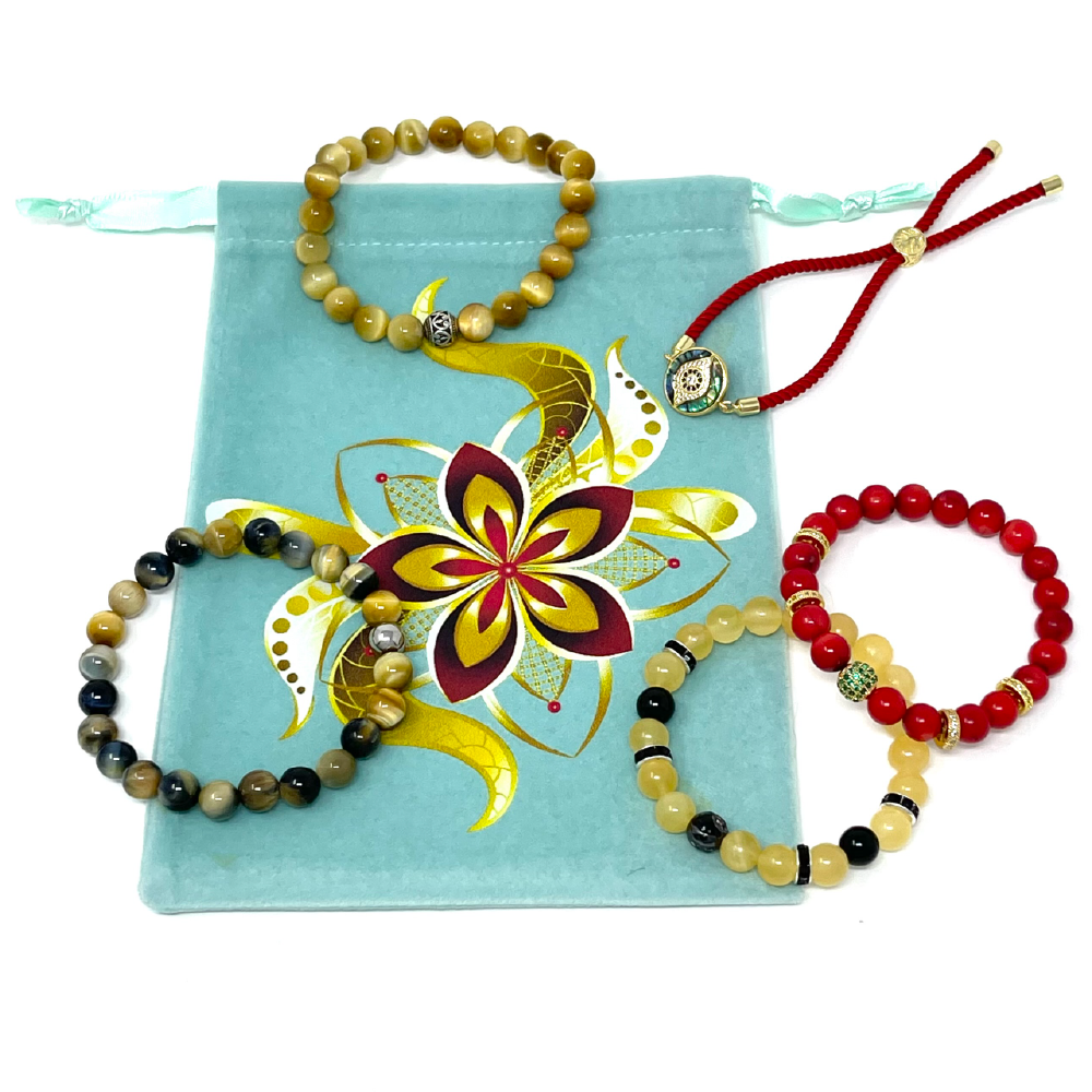 Gold flower pouch bag