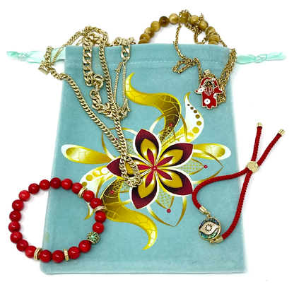 Gold flower pouch bag