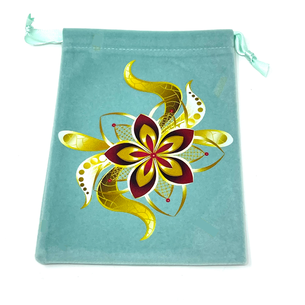 Gold flower pouch bag