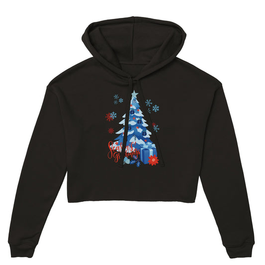 Season's Greetings crop hoodie
